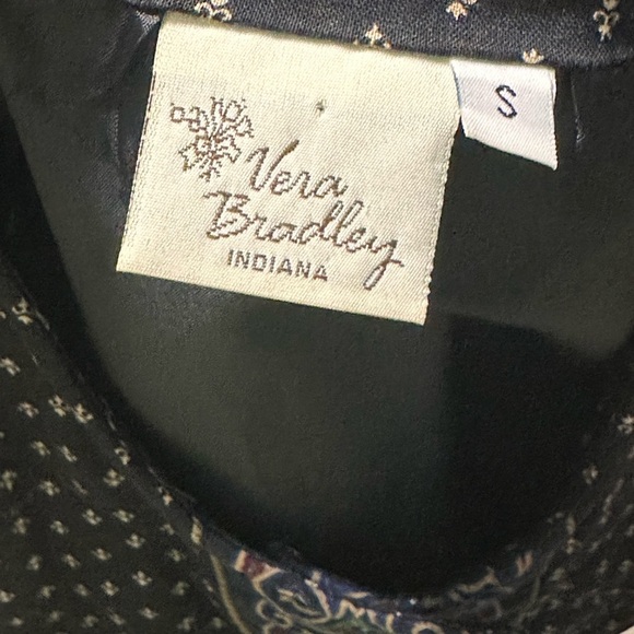 Vera Bradley Black Vintage Quilted Button Decorative Cuff Jacket Size Small - Picture 5 of 5